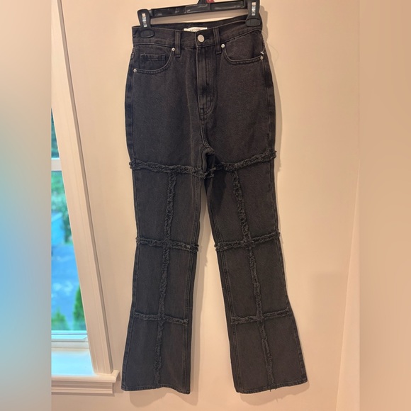 PacSun Denim - New Pacsun Eco Black Frayed High Waisted Bootcut Jeans size 24 (0)